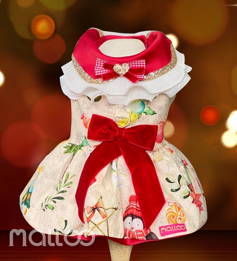 Vestido Christmas House para cachorro e gato