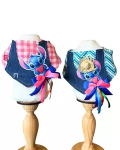 Bandana Festa Junina Stitch Rosa para cachorro e gato na internet