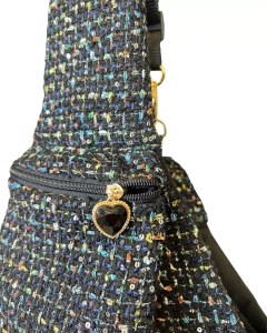 Sling Tweed Preto Brilhos para cachorro na internet