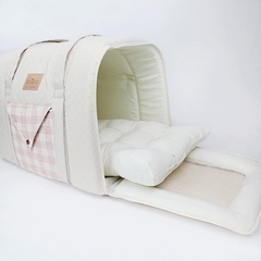 Bolsa de Transporte Avião Xadrez Rosa p/ cachorro e gato - comprar online
