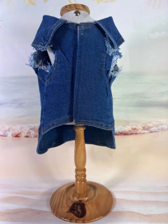 Imagem do Colete Jeans Glow para cachorro e gato