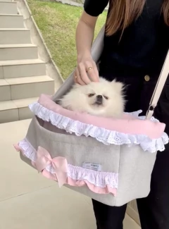 Bolsa Sling Realeza Rosa Passeio para cachorro - comprar online