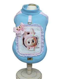 Moletom Labubu Azul Bebê para cachorro e gato