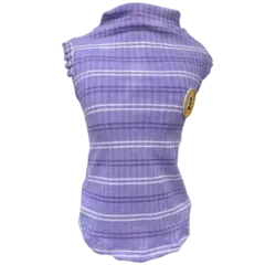 Camiseta Regatinha Lilás Listrada para cachorro e gato