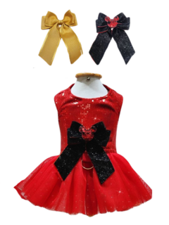 Vestido Peitoral Natal com Laços Removíveis para cachorro (acompanha guia) - comprar online