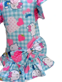 Vestido Hello Kitty Azul Babados para cachorro e gato - comprar online