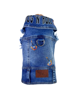Imagem do Colete Jeans Dog`N`Roll para cachorro e gato