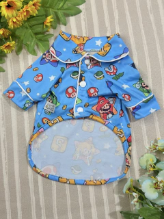 Pijama Duas Patas Mario para cachorro e gato na internet