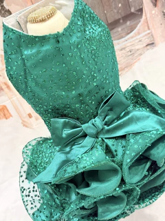 Vestido de Festa Verde Natal para Cachorro e Gato - comprar online