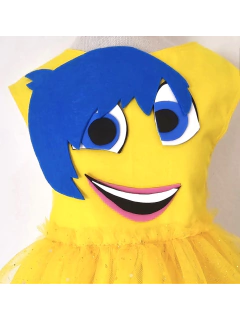 Fantasia Pet - Vestido Alegria Divertidamente para Cachorro e Gato - Estilo de Vida Pet