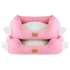 Cama Elegance Anjinho Rosa para cachorro e gato - TAM G