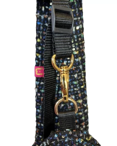 Sling Tweed Preto Brilhos para cachorro - loja online