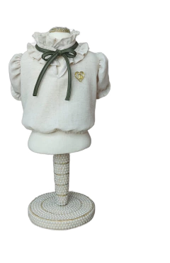 Blusa Cropped Love Linho Verde para cachorro e gato - Estilo de Vida Pet