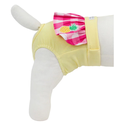 Calcinha Babado Abacaxi para cachorro