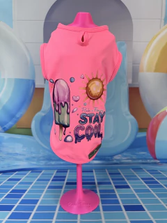 Camiseta Rosa Neon com Proteção UV para cachorro e gato - comprar online