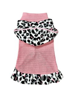 Vestido de Tricô Tigresa Rosa Bebê para cachorro e gato - Estilo de Vida Pet