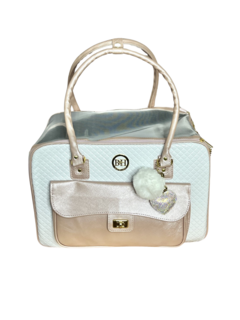 Bolsa de Transporte e Passeio Off White e Rose Para Cachorro e Gato - Estilo de Vida Pet