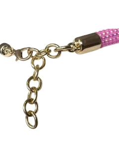 Gargantilha em Strass com Berloque de Coração Pink para cachorro e gato na internet