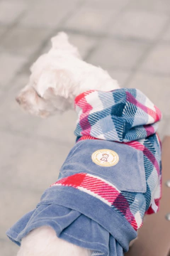 Moletom Esporte Xadrez Marinho Feminino para cachorro e gato - comprar online