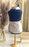 Colete Nylon Azul e Bege para cachorro e gato