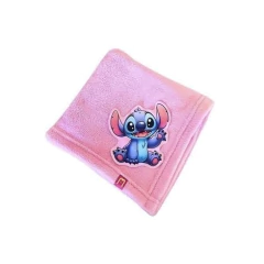 Cobertor Pet em Fleece Rosa Stitch para cachorro e gato