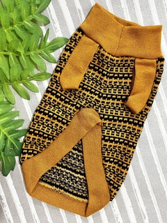 Blusa de Tricô King Mostarda para cachorro e gato na internet
