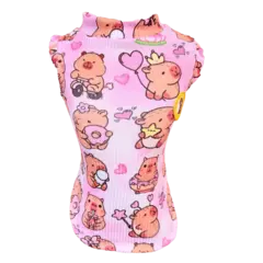 Camiseta Regatinha Capivara Rosa para cachorro e gato - loja online