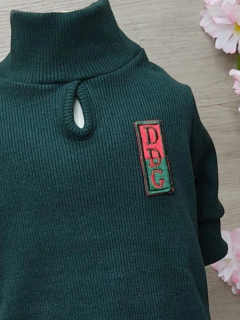 Camiseta Canelada Manga Longa Verde para cachorro e gato na internet