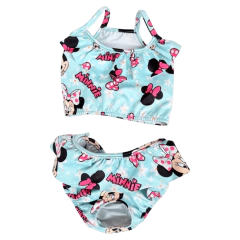 Biquini Minnie Florzinha Azul para cachorro