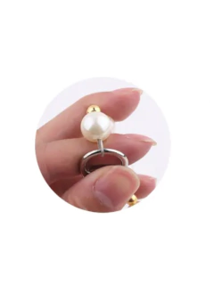 Guia em Pérolas Brancas Rosa e Douradas para cachorro - loja online