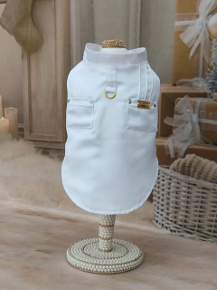 Camisa Ano Novo Encanto Branca para cachorro e gato