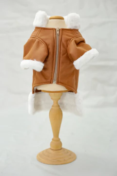 Jaqueta Caramelo com Pelúcia para cachorro e gato - loja online