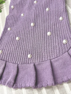 Vestido de Tricô Pérolas Lilás para cachorro e gato na internet