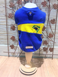Camiseta Brasil Azul para cachorro e gato