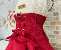 Vestido Delicate Espartilho Vermelho para cachorro e gato - Estilo de Vida Pet