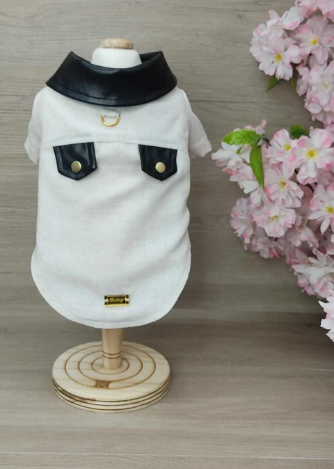 Camisa Love Linho Preta para cachorro e gato