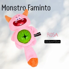 Pelúcia QMonster Monstro Faminto Rosa - Porta Petiscos para cães na internet