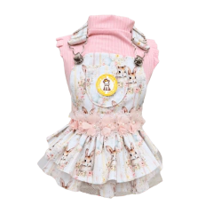 Imagem do Jardineira Coelho Arco de Flores para cachorro e gato