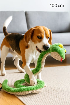 Pelúcia Cobra de Mola QMonster Verde para cachorro