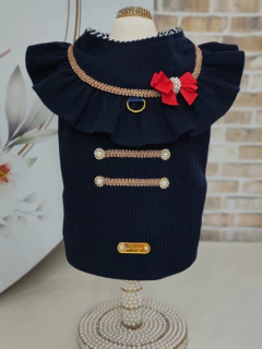 Casaco Delicate Veludo Azul para cachorro e gato