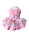 Vestido Anelise Jardim Encantado Rosa para cachorro e gato