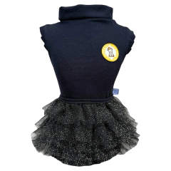 Regatinha Preta com Tutu para cachorro e gato