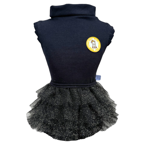 Regatinha Preta com Tutu para cachorro e gato