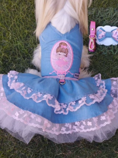 Vestido Peitoral Bailarina para cachorro e gato