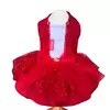 Vestido Anelise Natal Vermelho para cachorro e gato