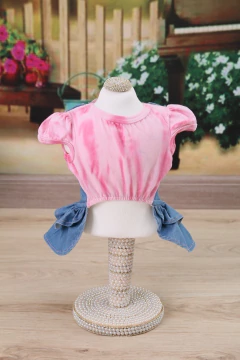 Jardineira Jeans Alicia para cachorro e gato - comprar online