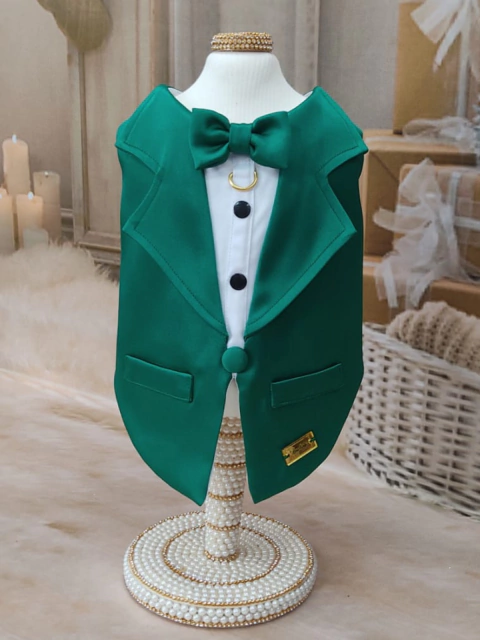 Fraque Natal Encanto Verde para cachorro e gato