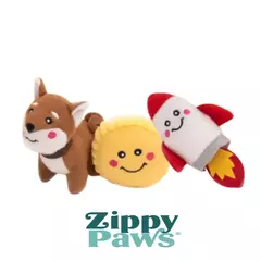 Pelúcia Interativa Zippy Paws Burrow - Lua com Foguetes - Estilo de Vida Pet