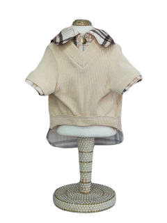 Camisa Xadrez Camel para cachorro e gato - comprar online