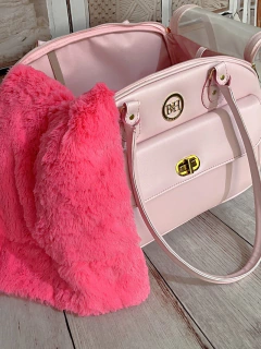 Bolsa de Transporte London Rosa Bebê para cachorro e gato